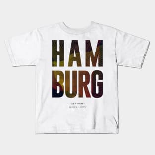 Hamburg City typography Kids T-Shirt